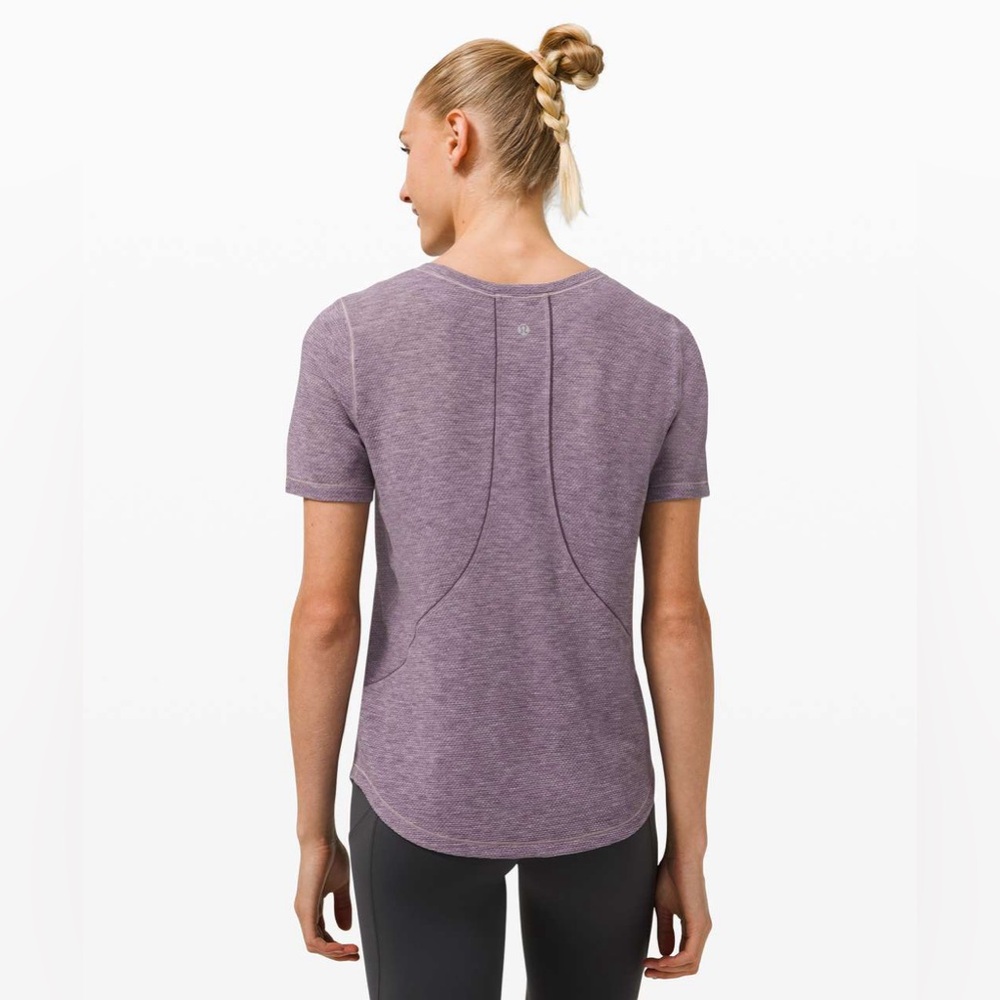 Lululemon Long Distance Short Sleeve Shirt
Heathered Grape Thistle